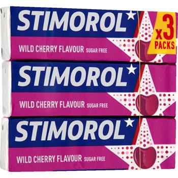 Stimorol Wild Cherry Sukkerfri 3-pak 42 g